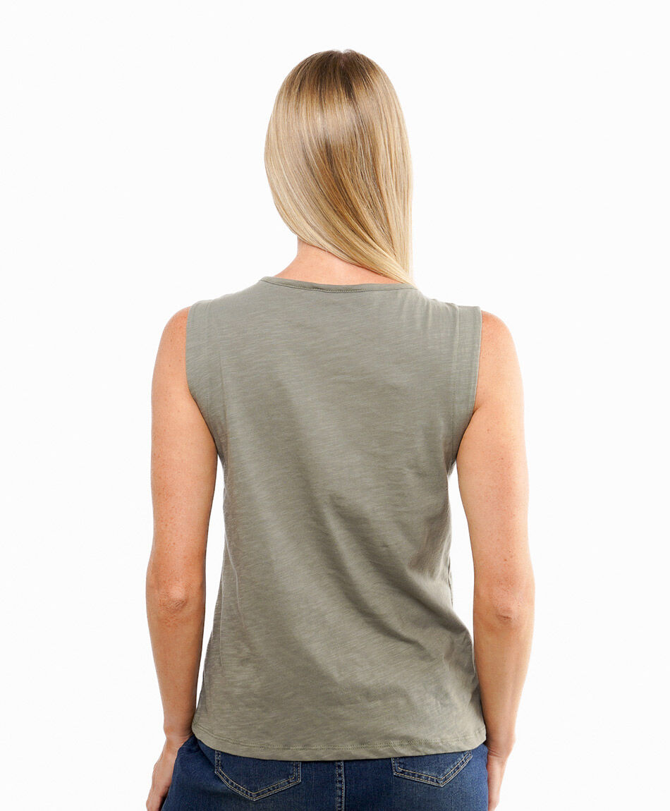 Polera mujer safari lentejuelas