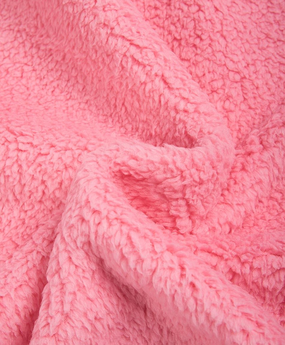 Poler&oacute;n ni&ntilde;a tela sherpas rosa