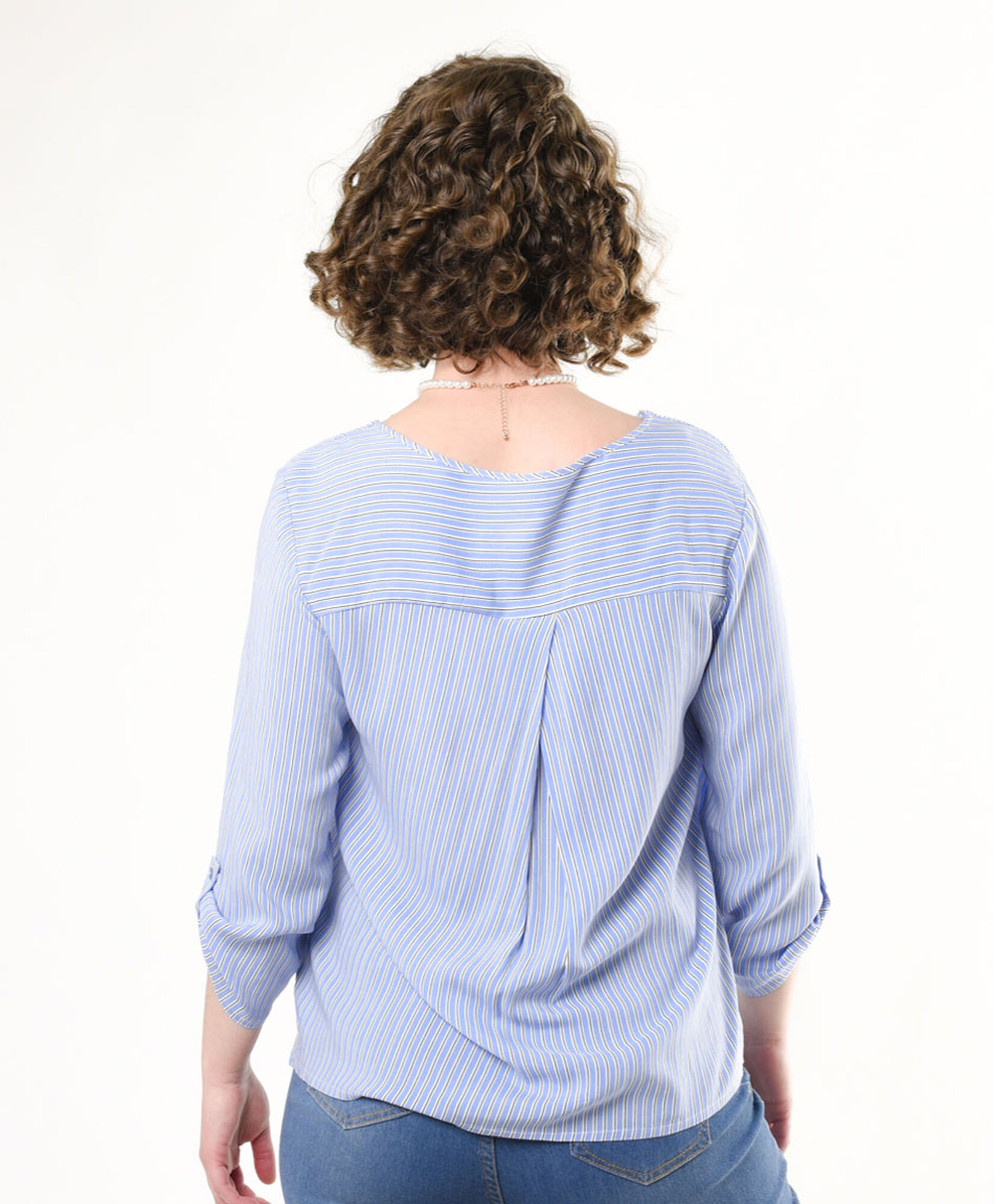 Blusa mujer líneas cuello en v Blusa mujer líneas cuello en v