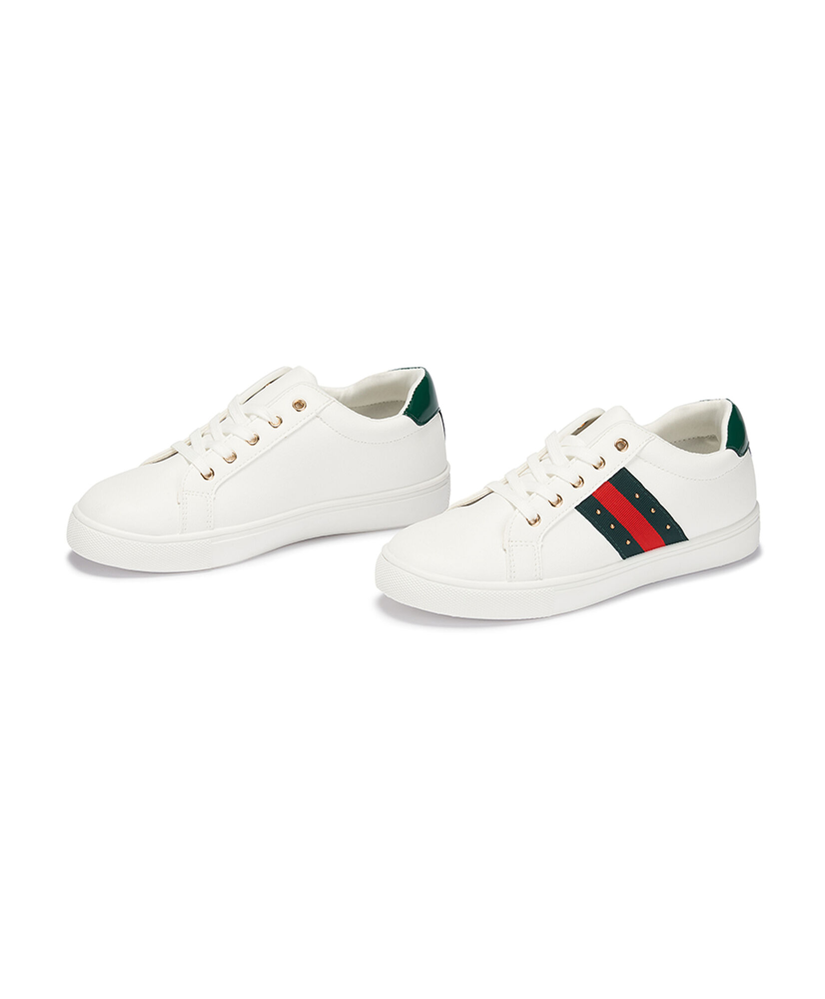 Zapatilla mujer línea verde roja Zapatilla mujer línea verde roja