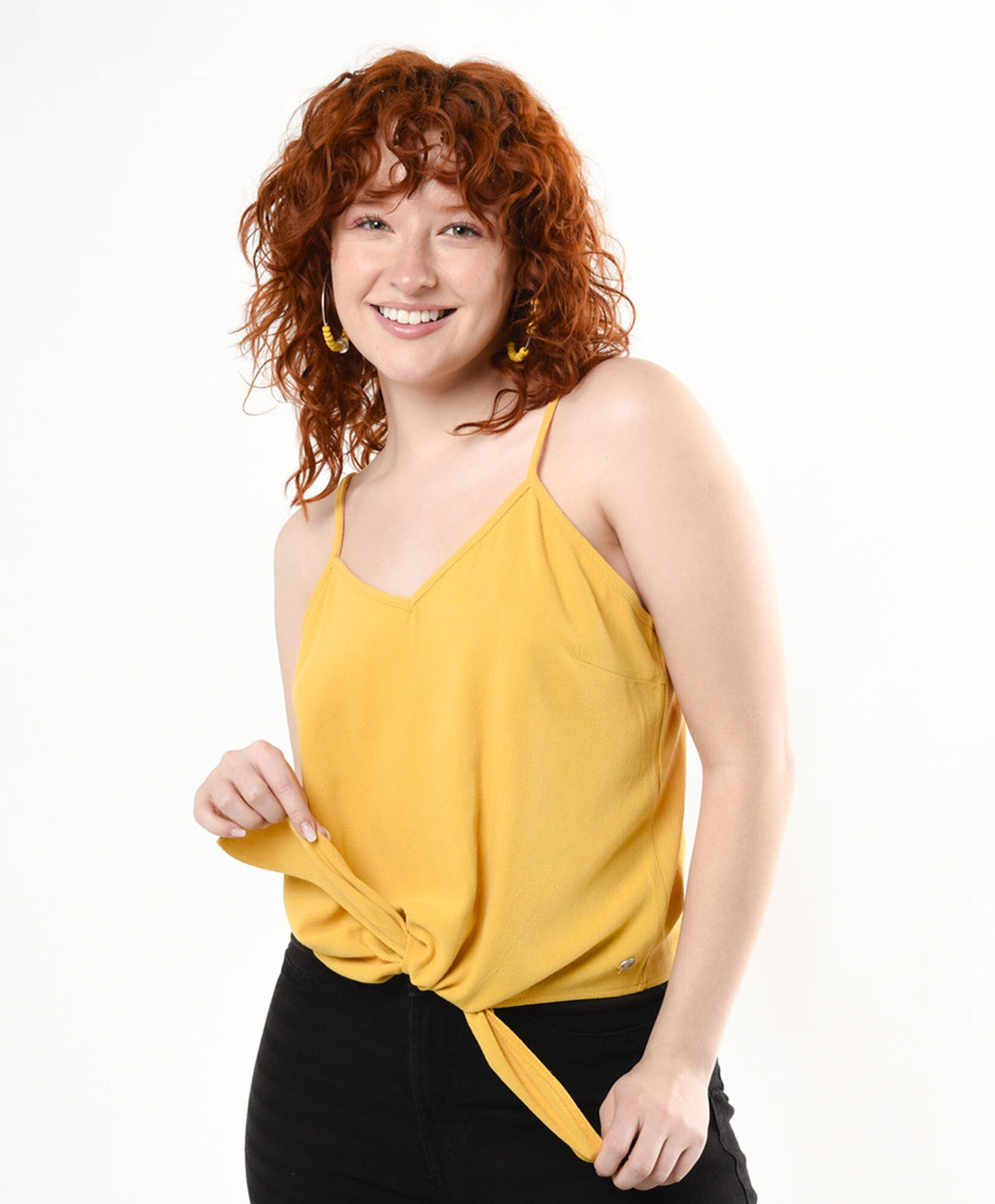 Blusa mujer amarilla lazo Blusa mujer amarilla lazo