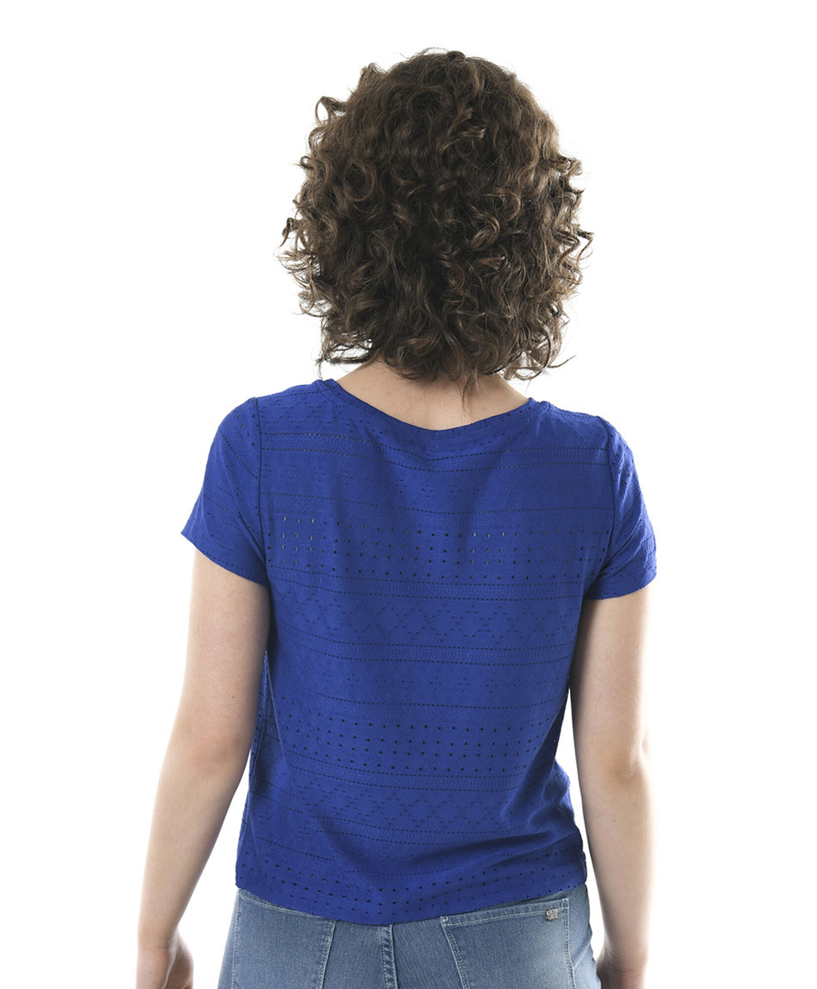 Polera mujer calada azul Polera mujer calada azul