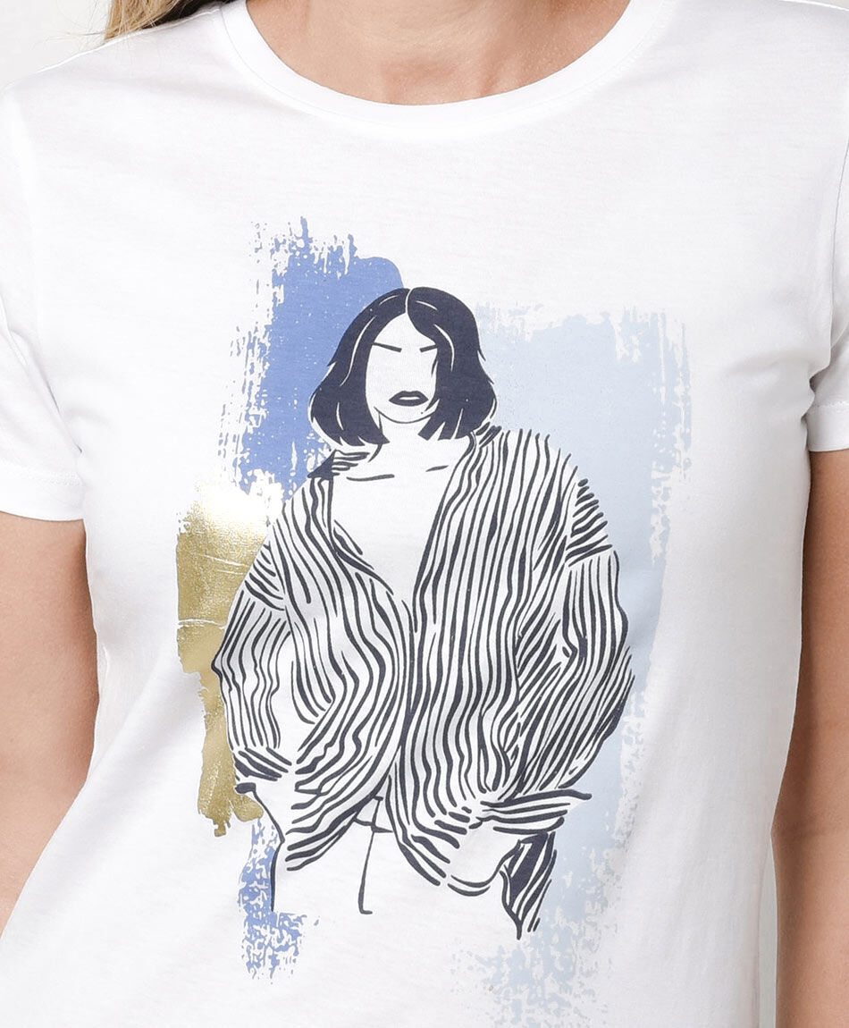Polera mujer print woman