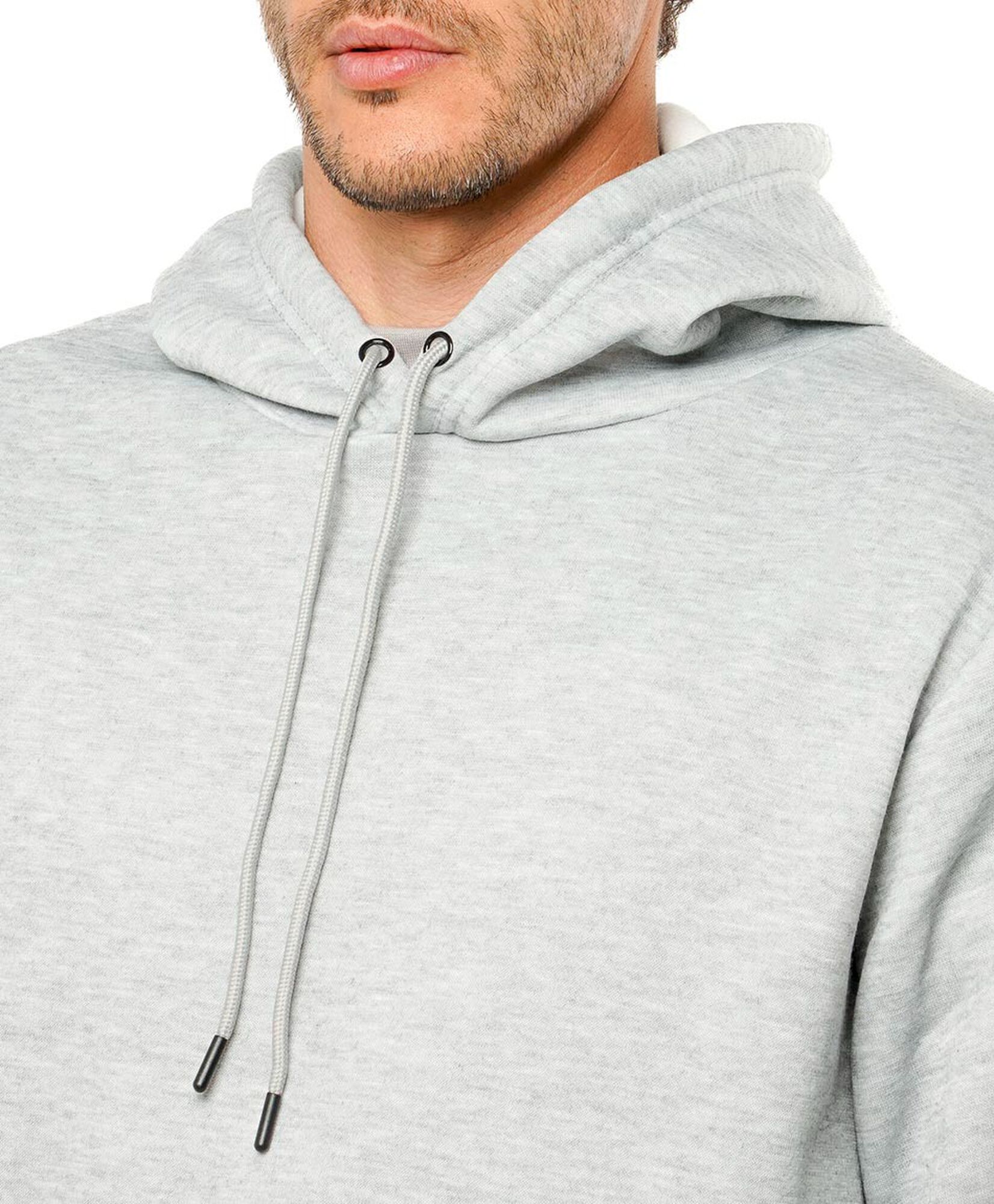 Polerón deportivo hombre liso gris Polerón deportivo hombre liso gris