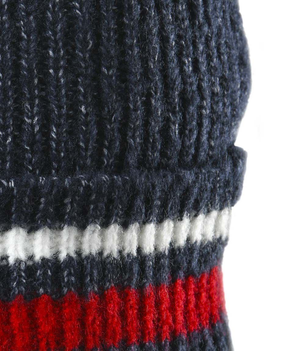 Gorro hombre l&iacute;neas bicolor