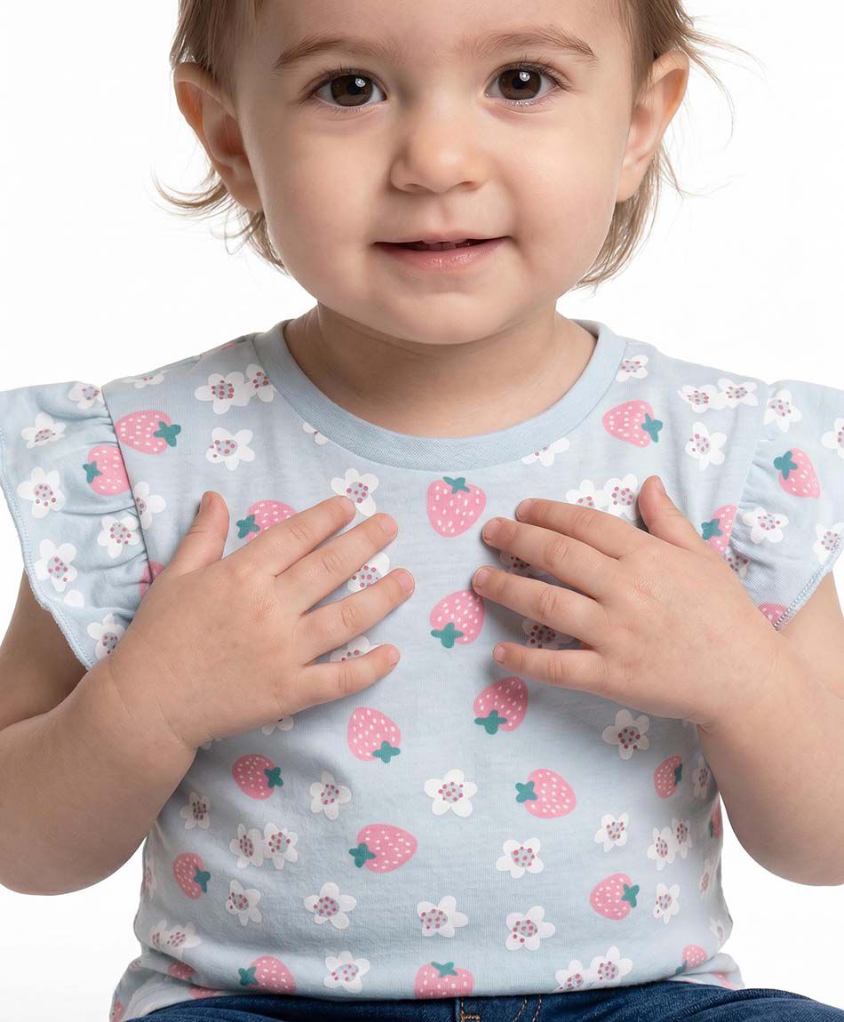 Polera beb&eacute; frutillas