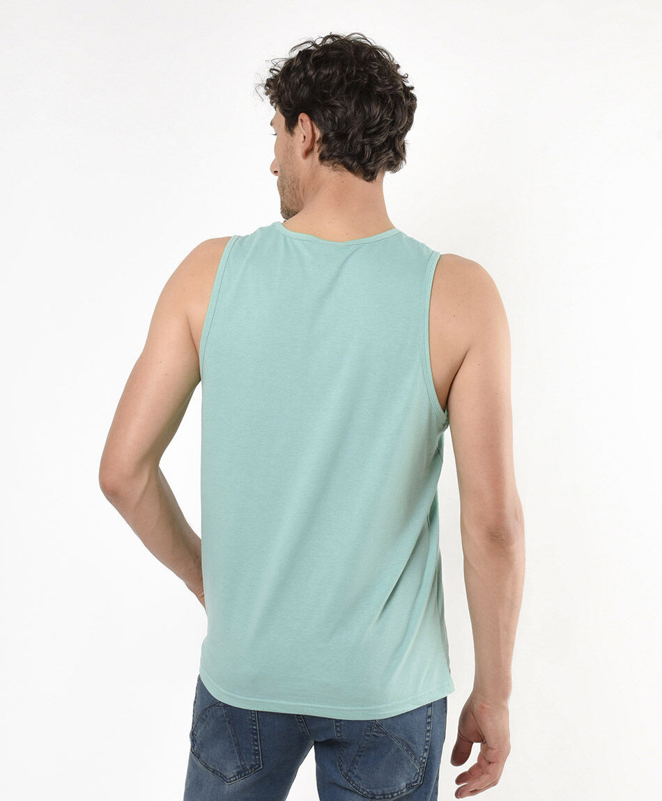 Polera hombre estampado original sin mangas