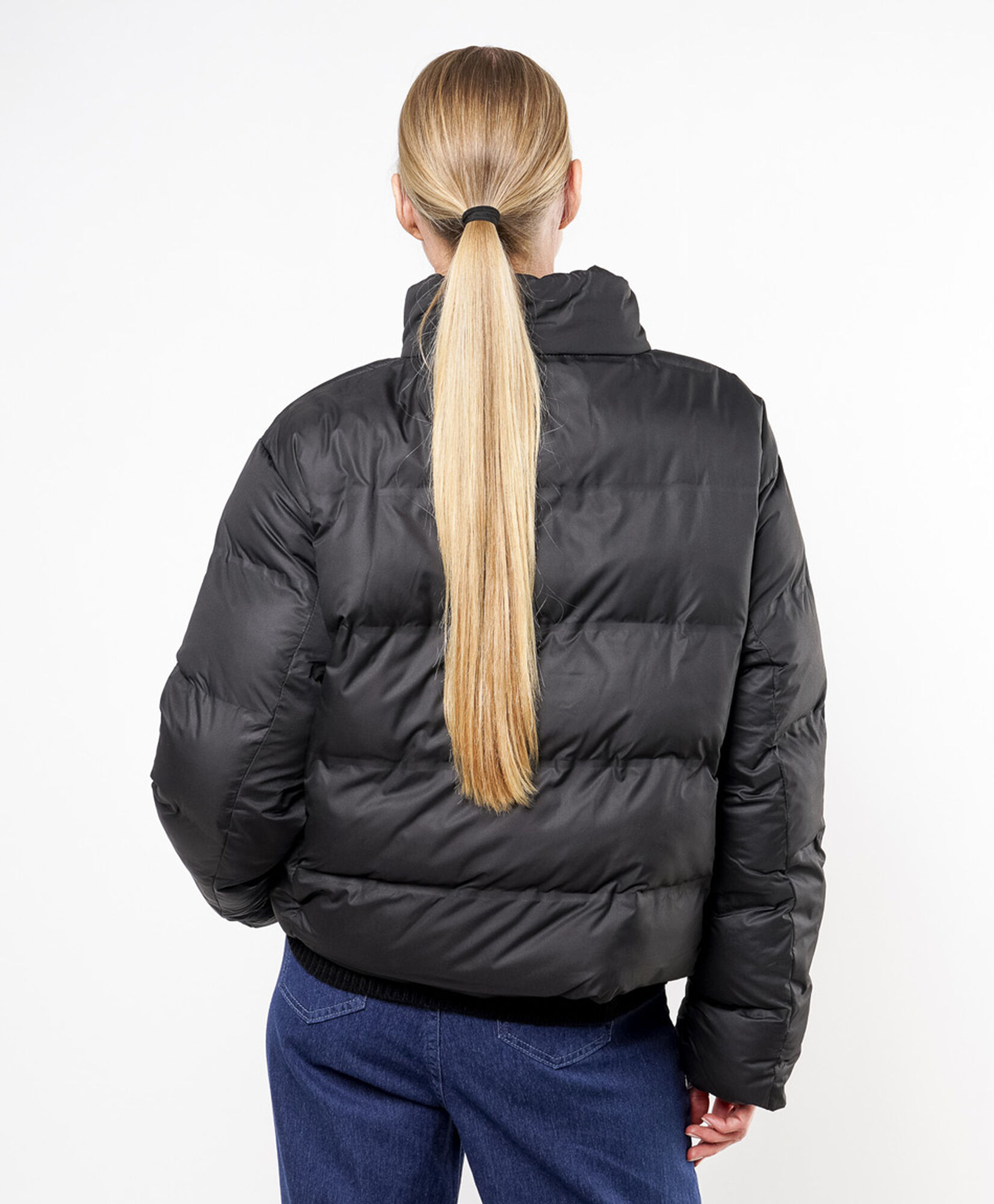Parka mujer puffa crop negra Parka mujer puffa crop negra