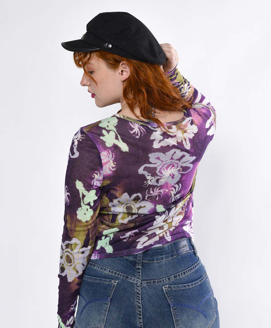 Polera manga larga cuello redondo