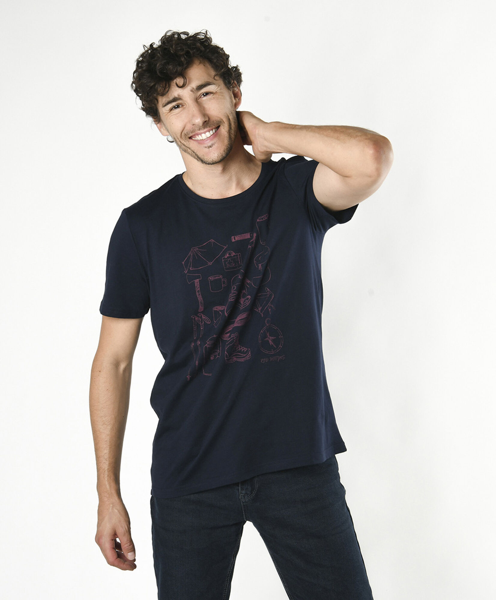 Polera hombre estampado outdoor Polera hombre estampado outdoor
