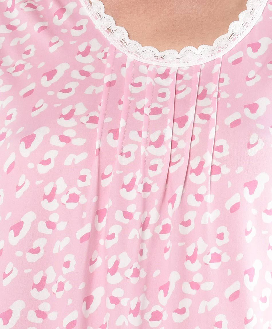 Camisa de dormir animal print rosada