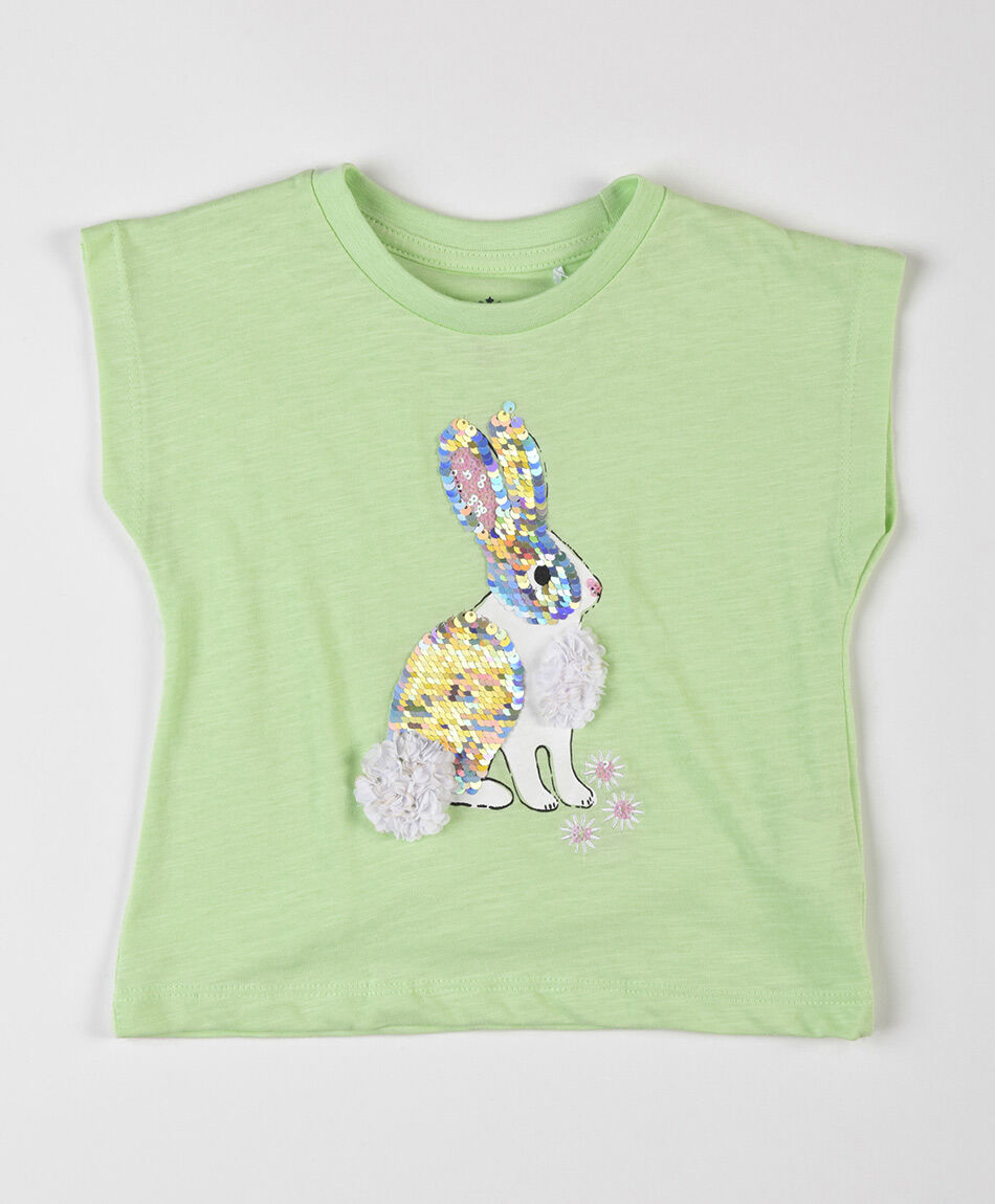 Polera bebé conejo texturas