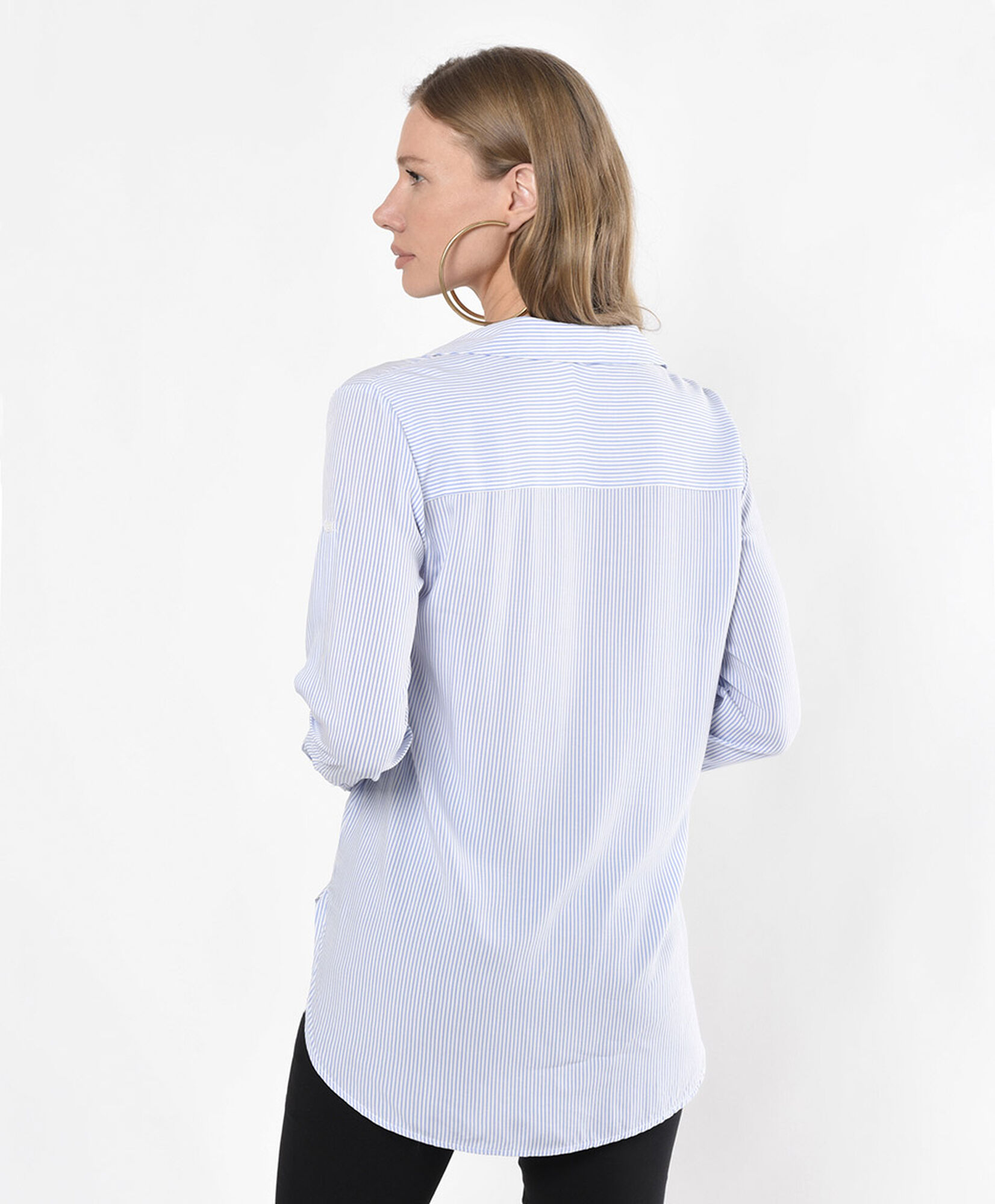 Blusa mujer bolsillo espalda larga Blusa mujer bolsillo espalda larga