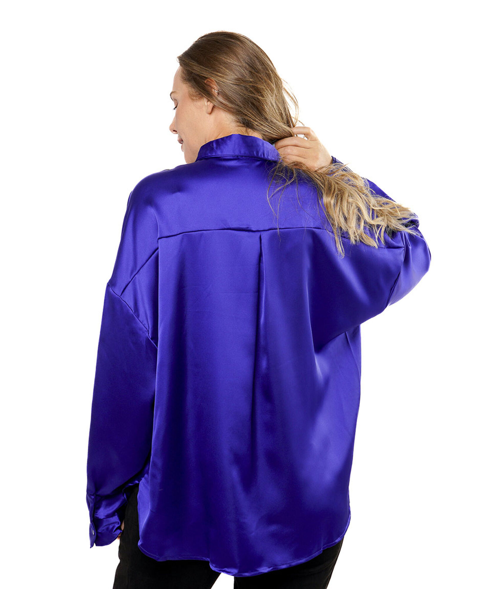 Blusa mujer satinada morada Blusa mujer satinada morada