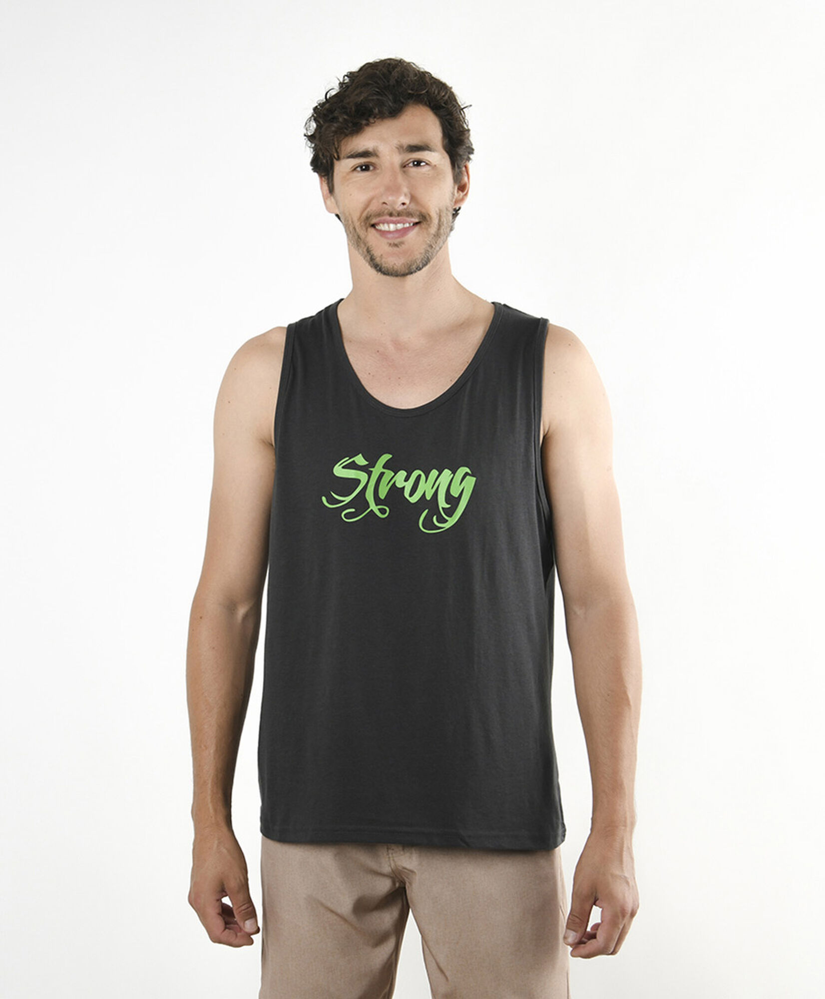 Polera hombre strong sin mangas Polera hombre strong sin mangas