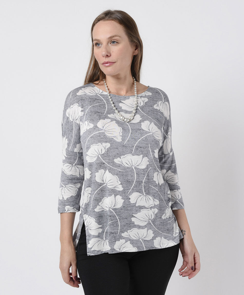 Polera mujer floreada