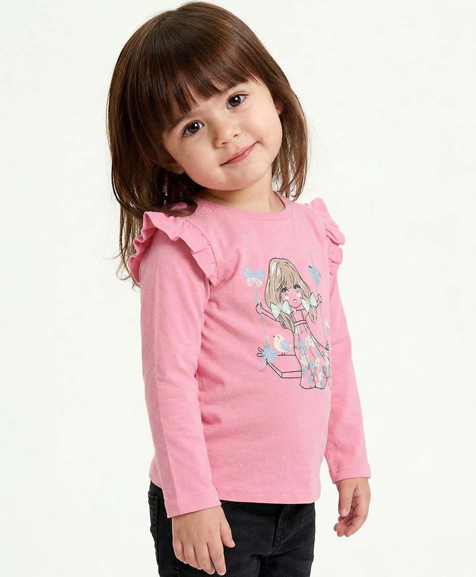 Polera beb&eacute; estampado columpio