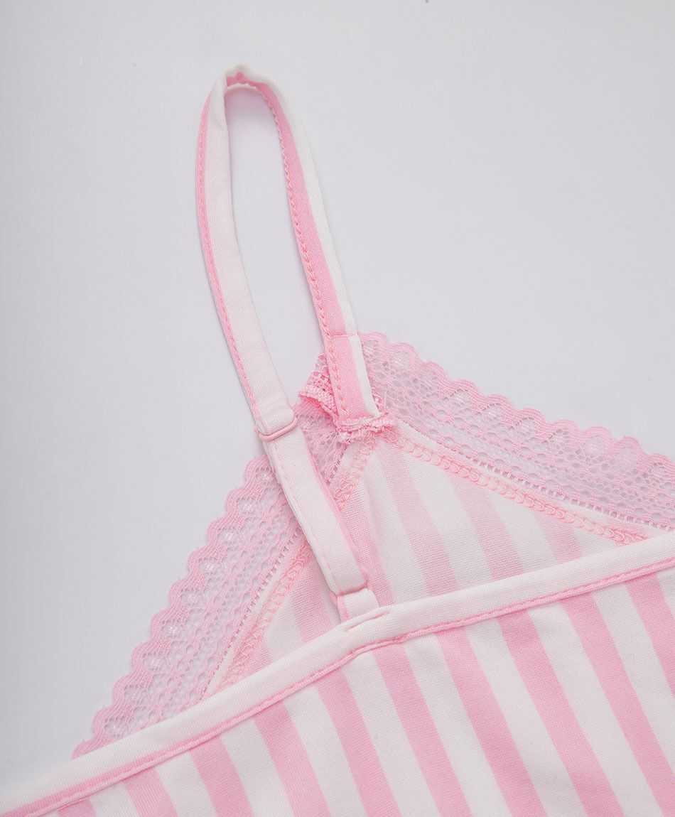 Baby doll mujer rayado rosado