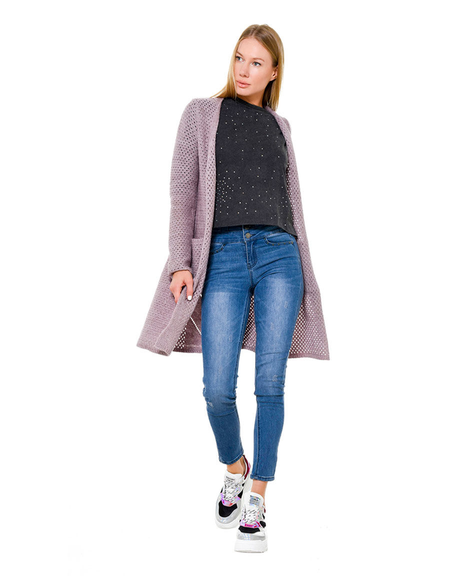 Cardigan calado