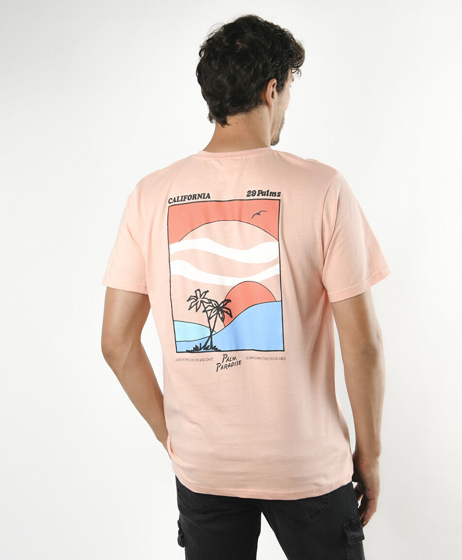 Polera hombre doble estampado sunset
