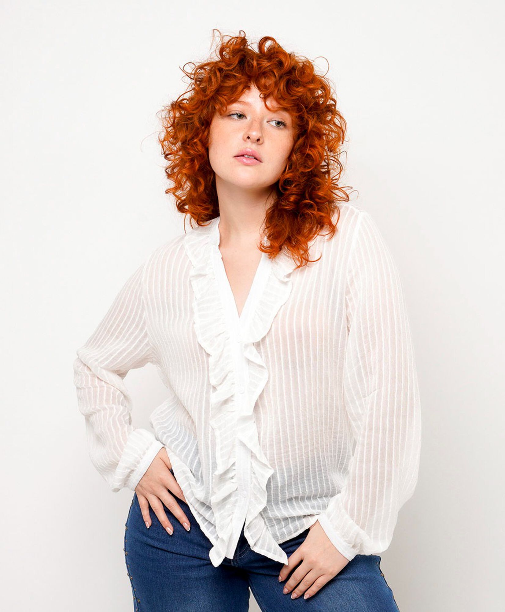 Blusa mujer vuelo frontal Blusa mujer vuelo frontal