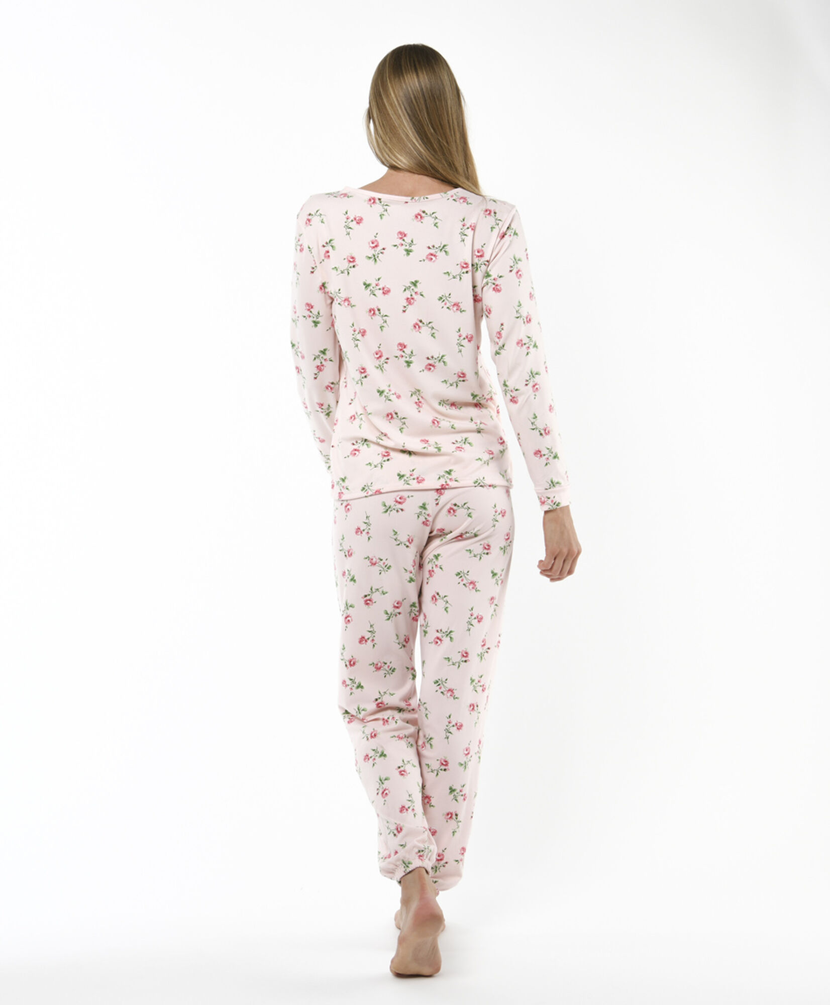 Pijama mujer floreado con lazo Pijama mujer floreado con lazo