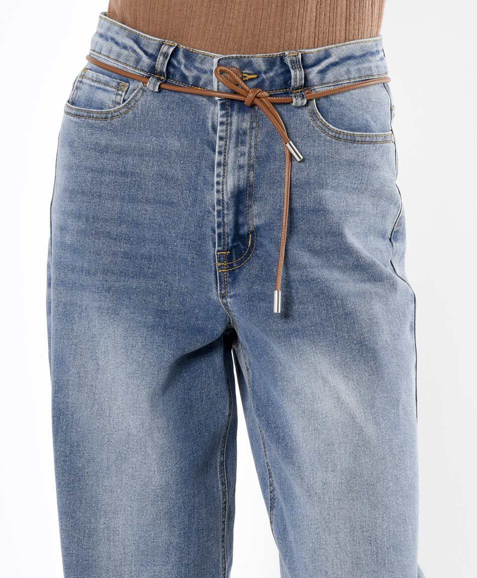 Jeans mujer doble basta wide