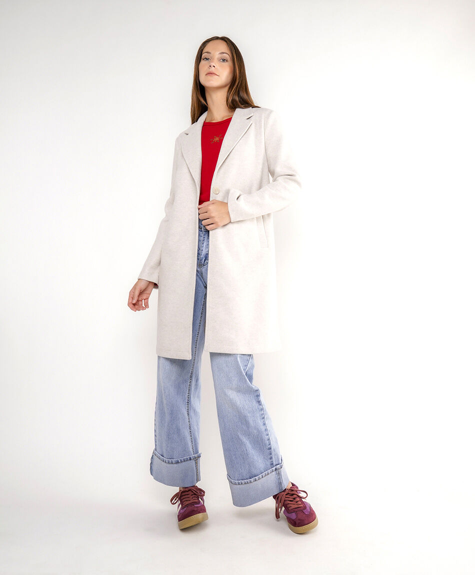 Abrigo mujer elegante white