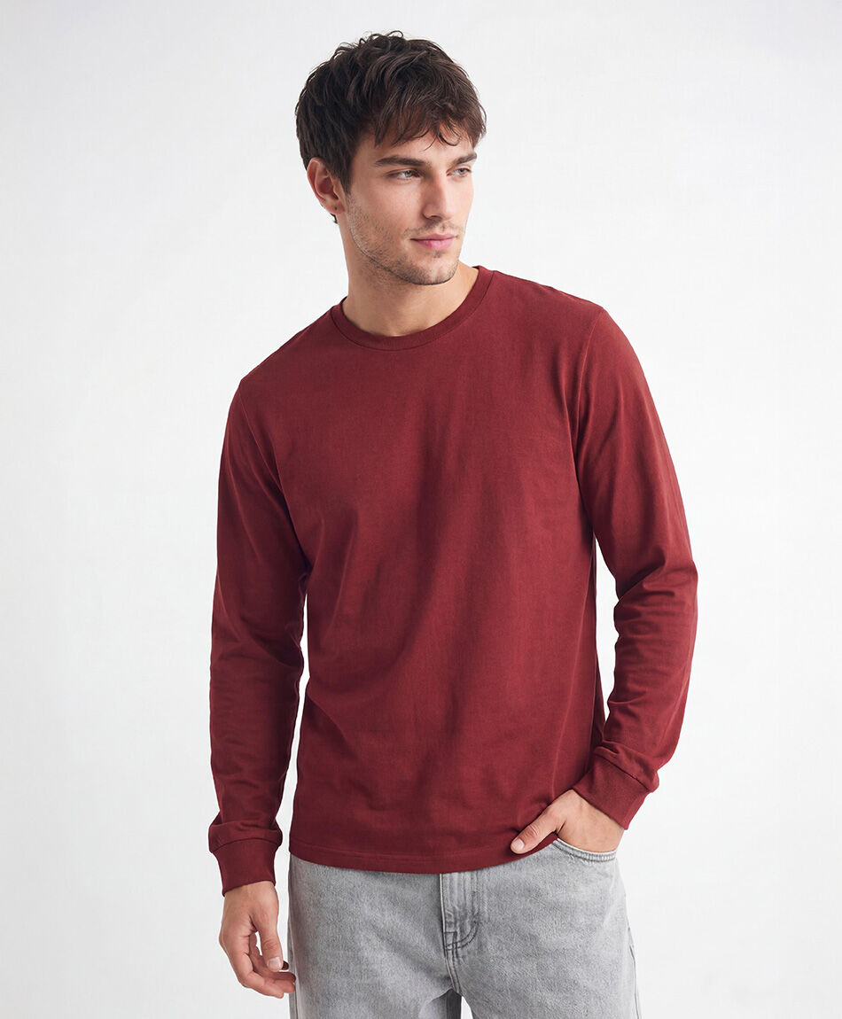 Polera hombre manga larga b&aacute;sica