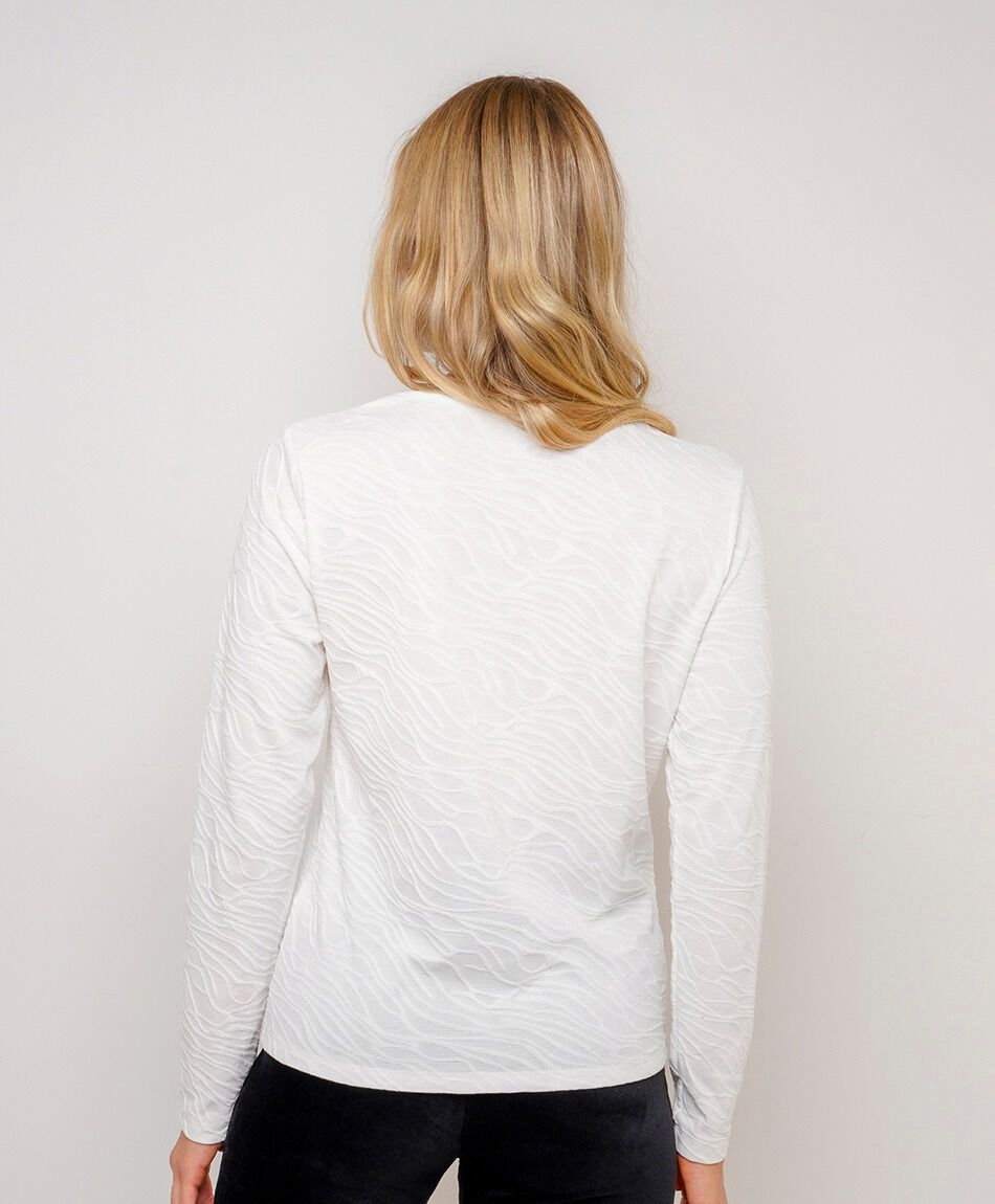 Polera mujer textura cebra