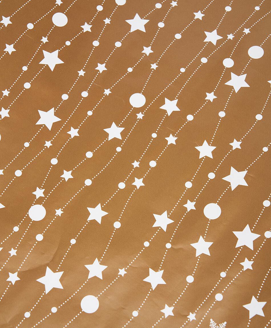 Set 2 papeles de regalo navidad dorado