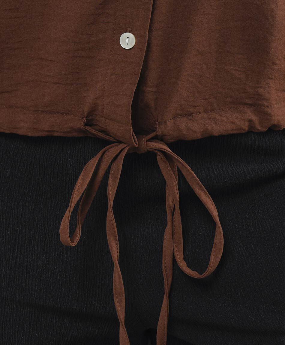 Blusa mujer lisa lazo