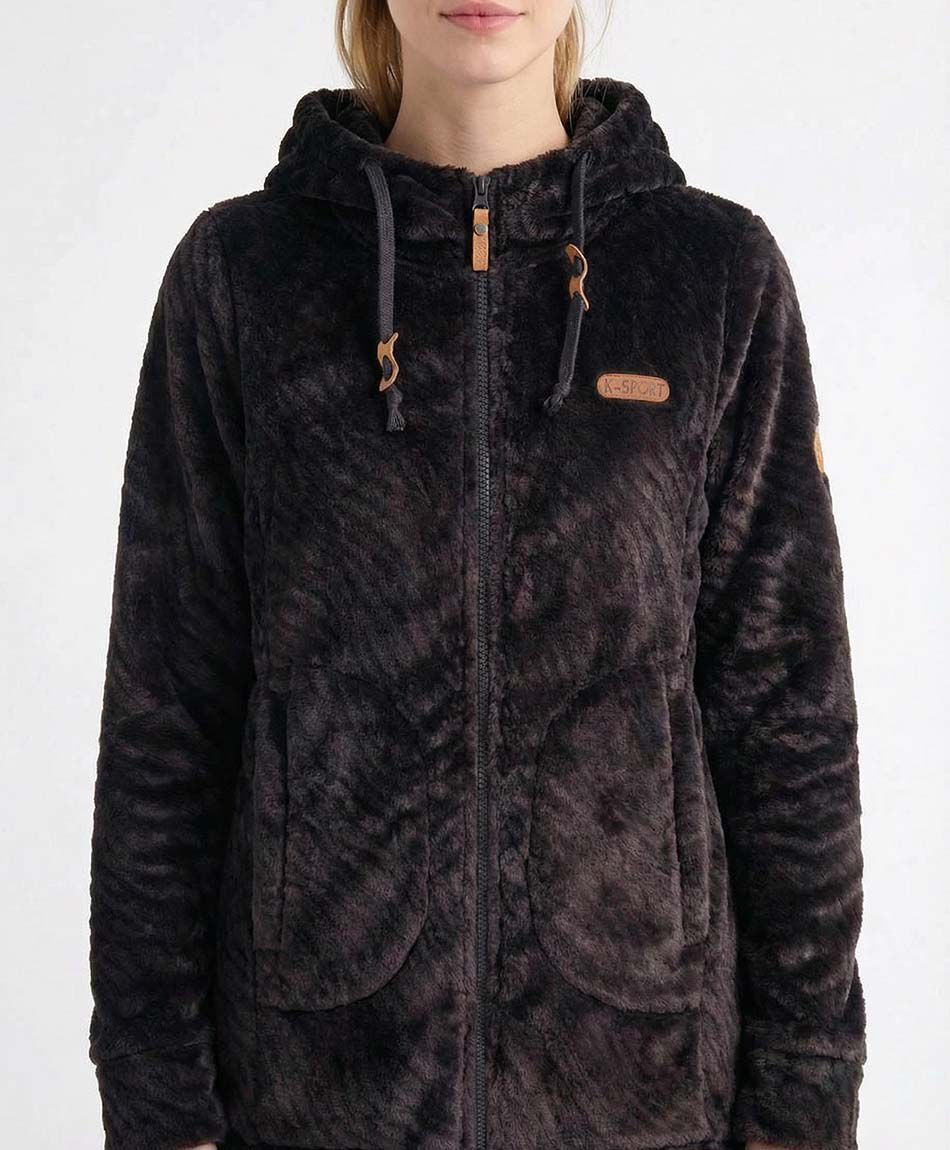 Polar deportivo mujer negro largo