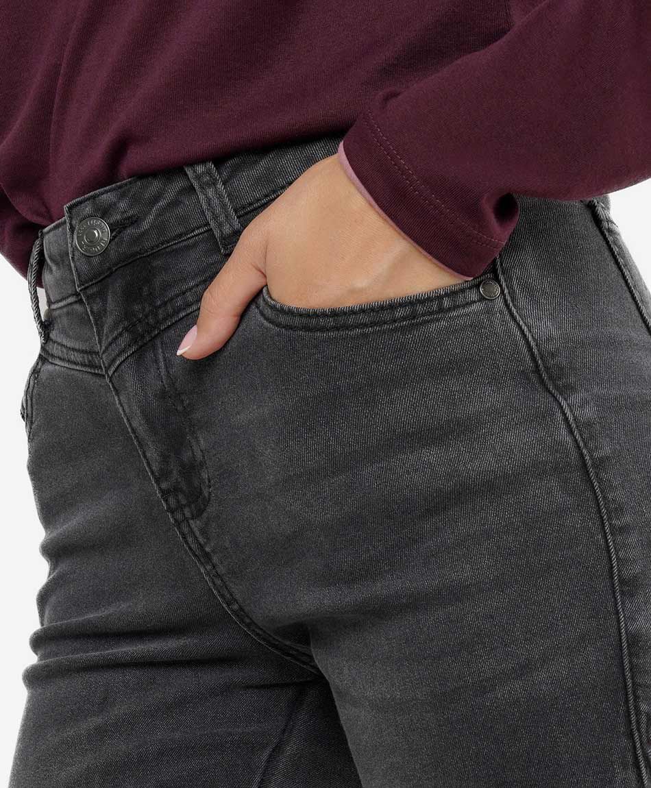 Jeans mujer doble costura flare