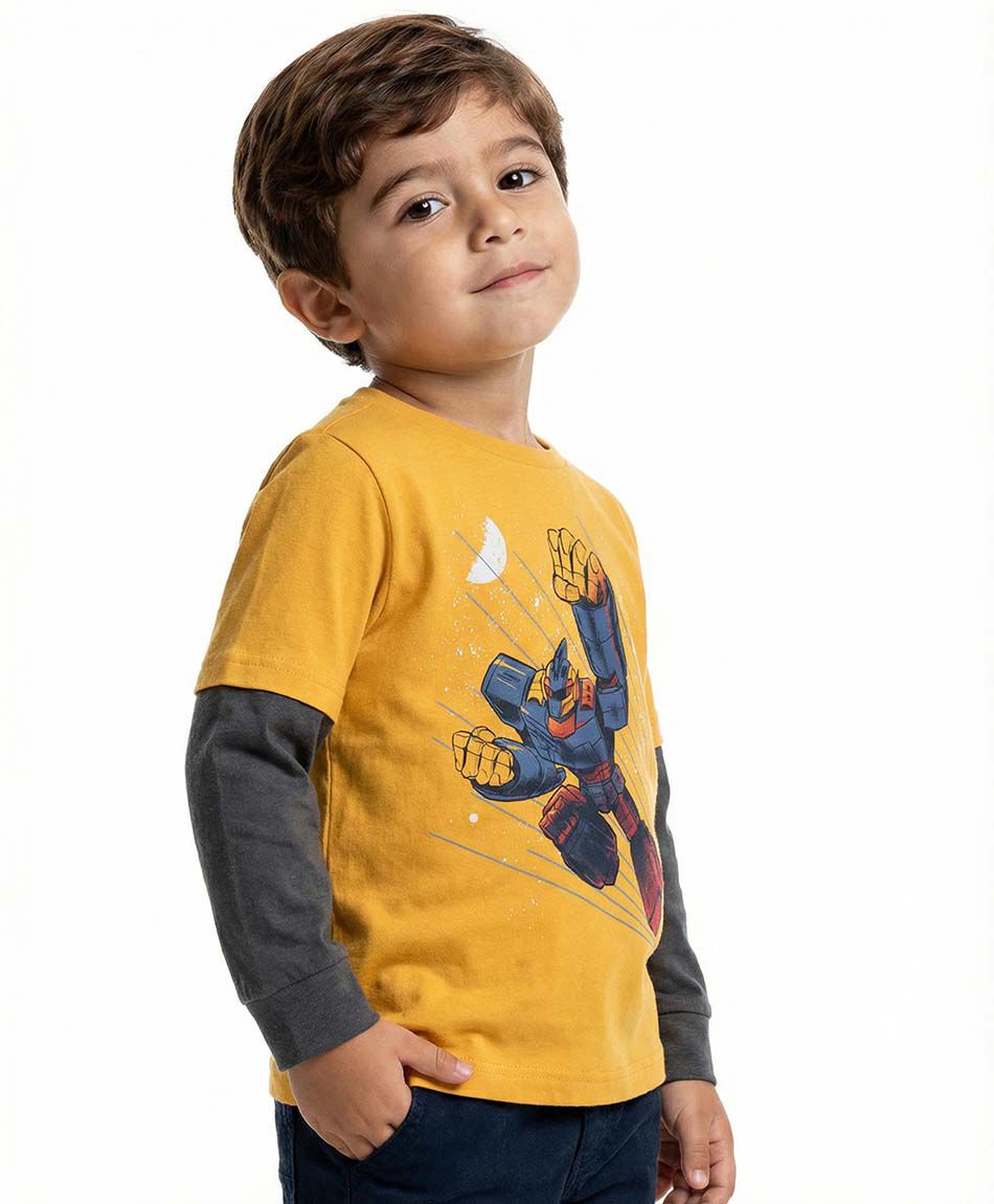 Polera beb&eacute; estampado super hero