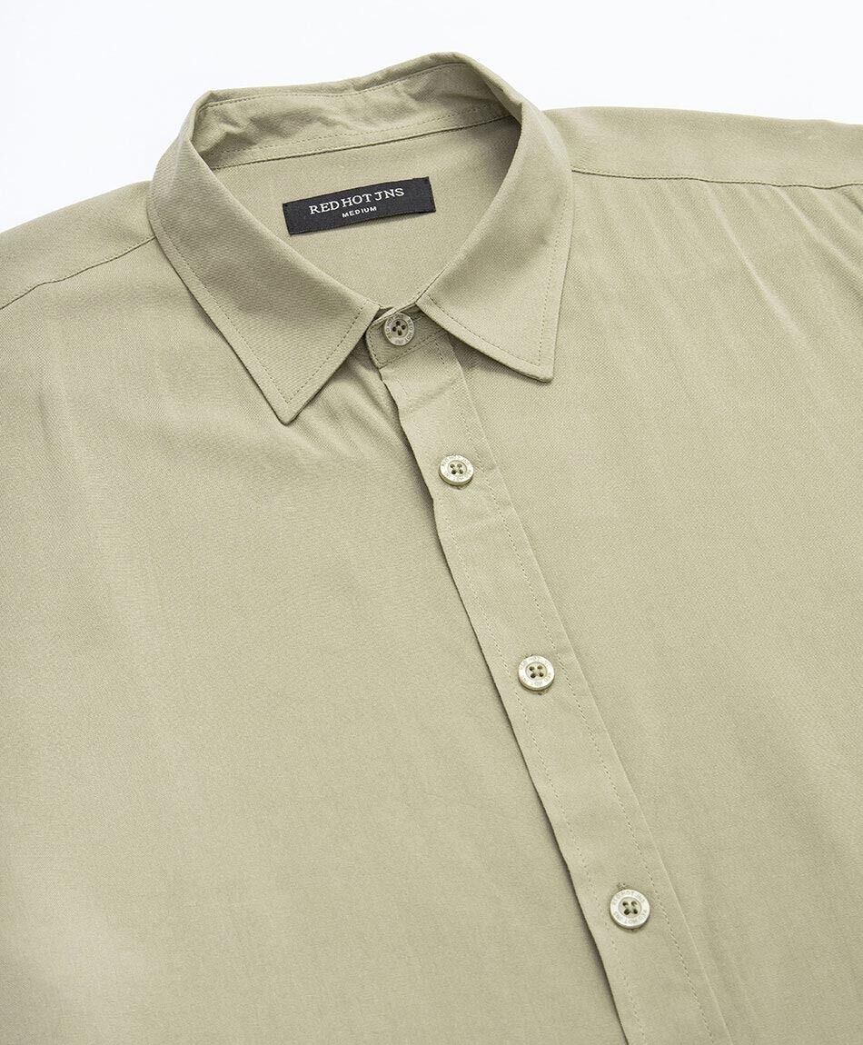 Camisa hombre lisa manga corta