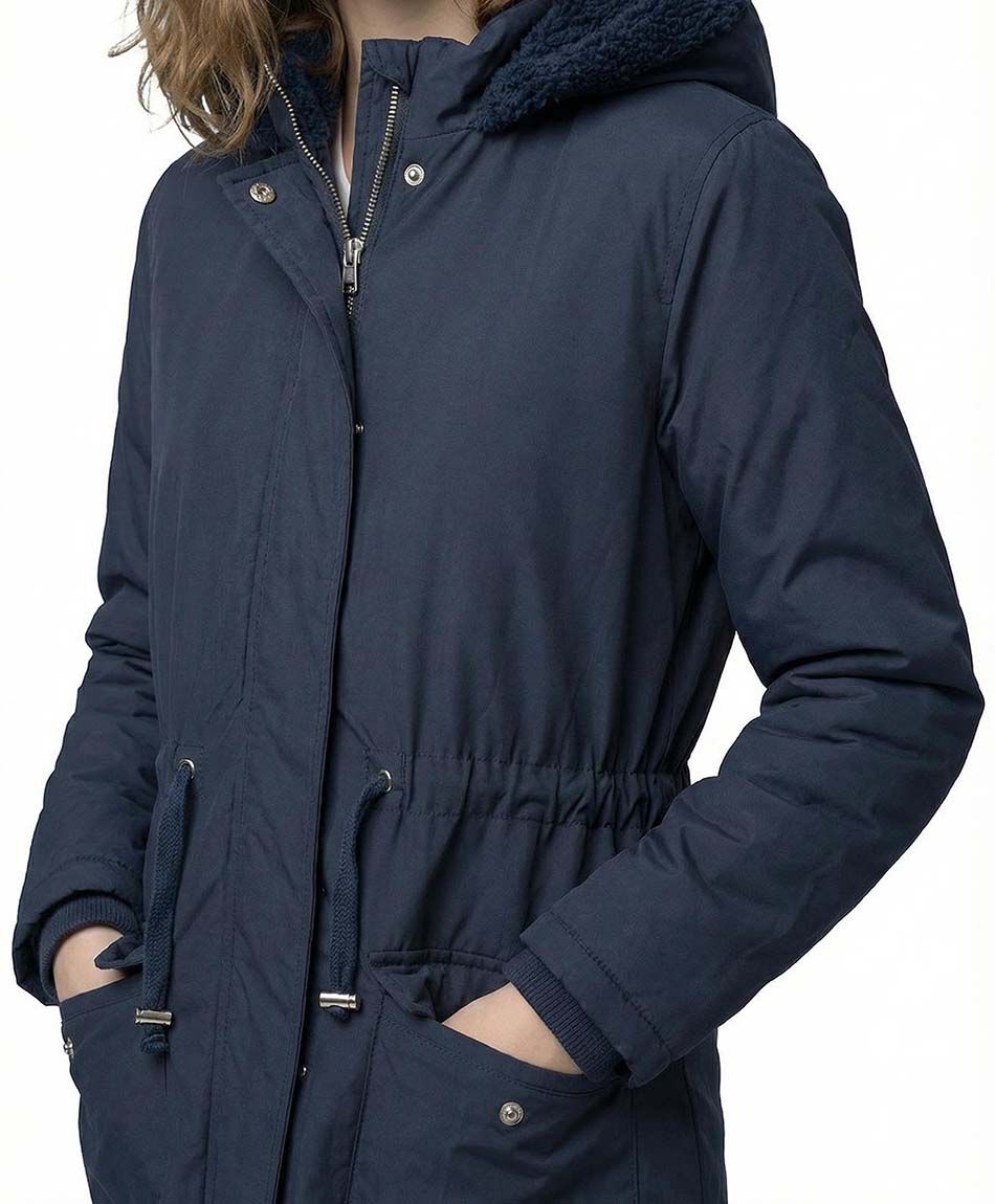 Parka escolar cintura elasticada