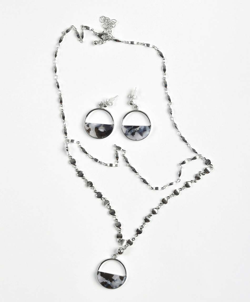 Set collar + aros gris