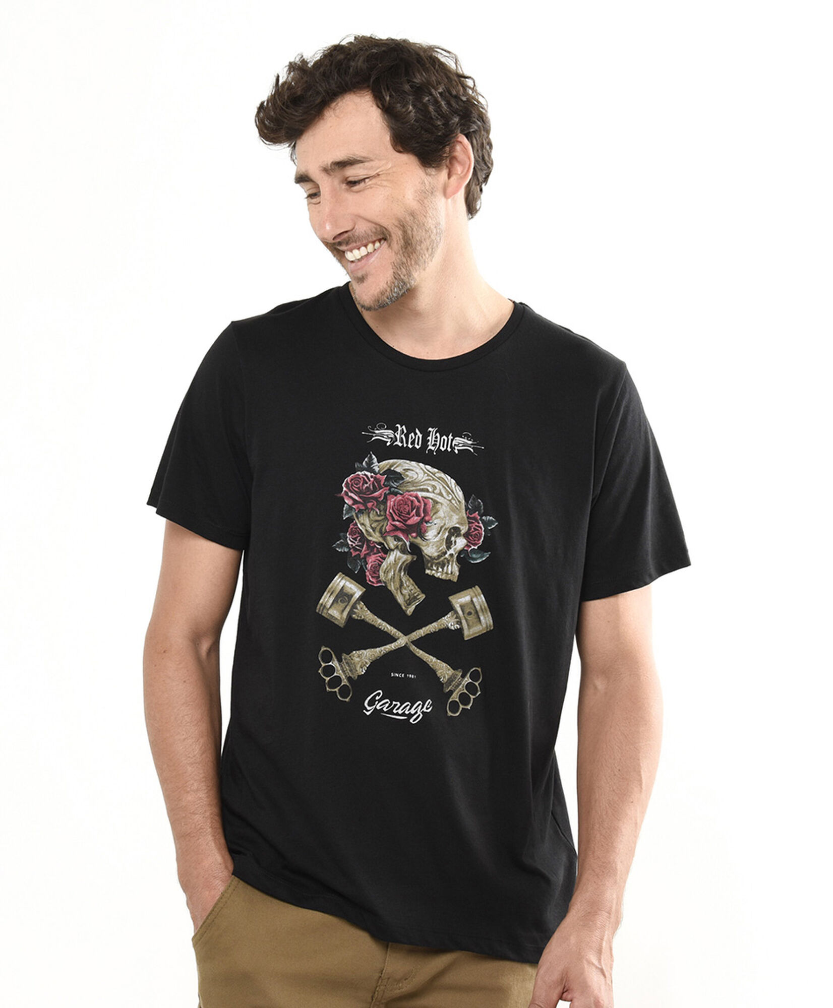 Polera hombre print calavera Polera hombre print calavera