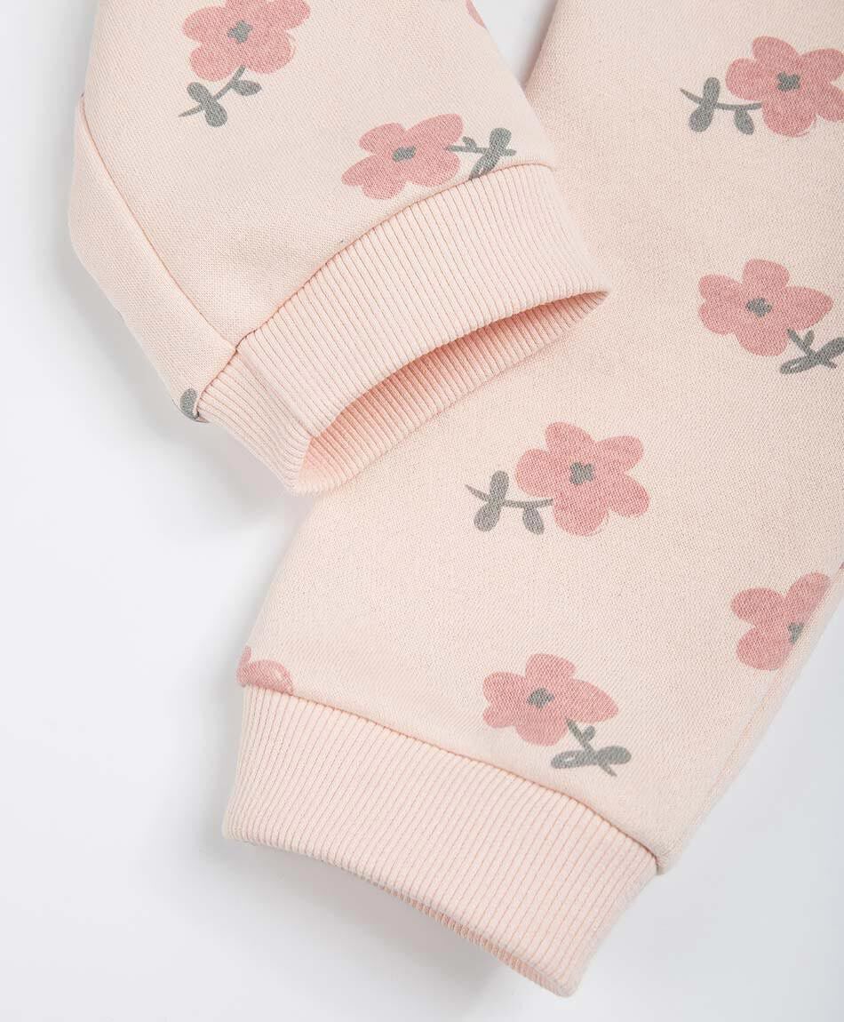 Pantal&oacute;n de buzo beb&eacute; floreado