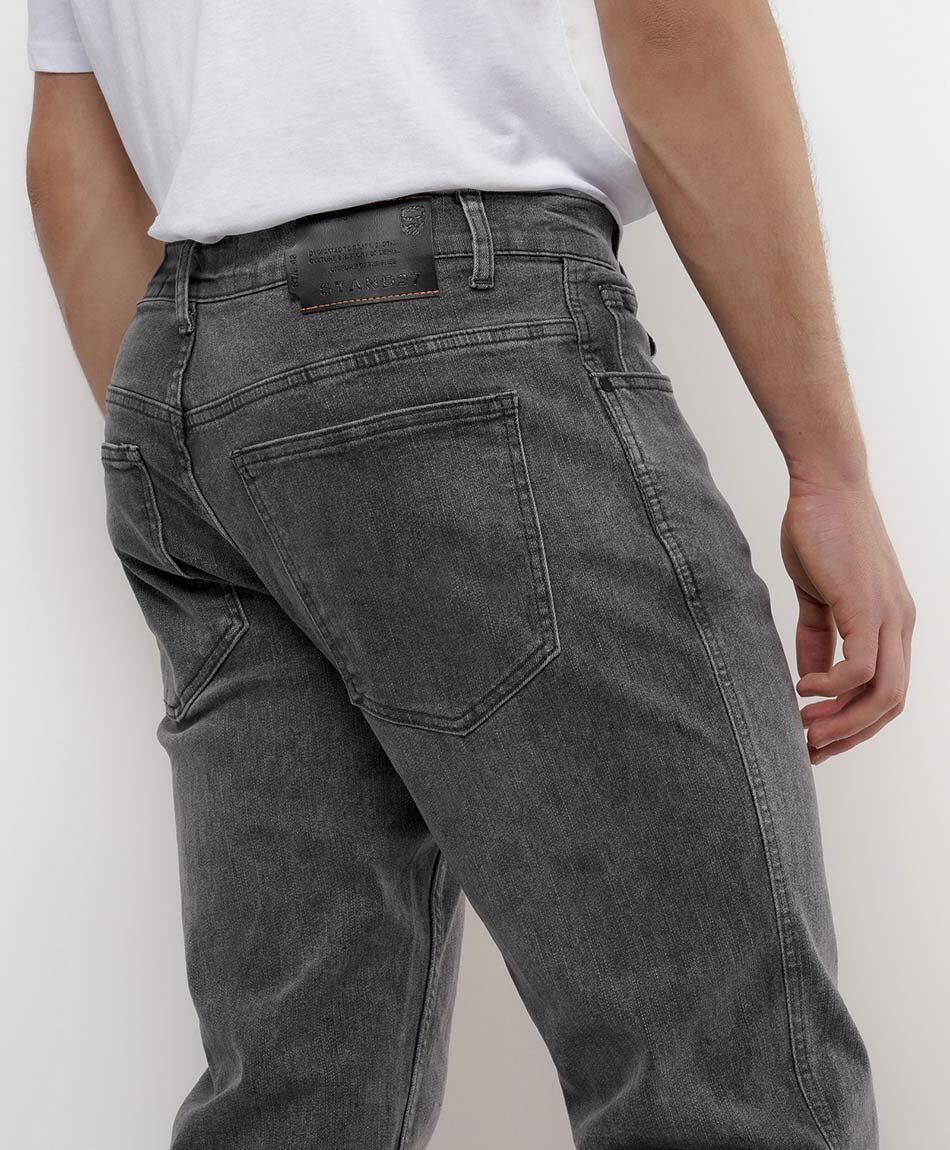Jeans hombre gris casual