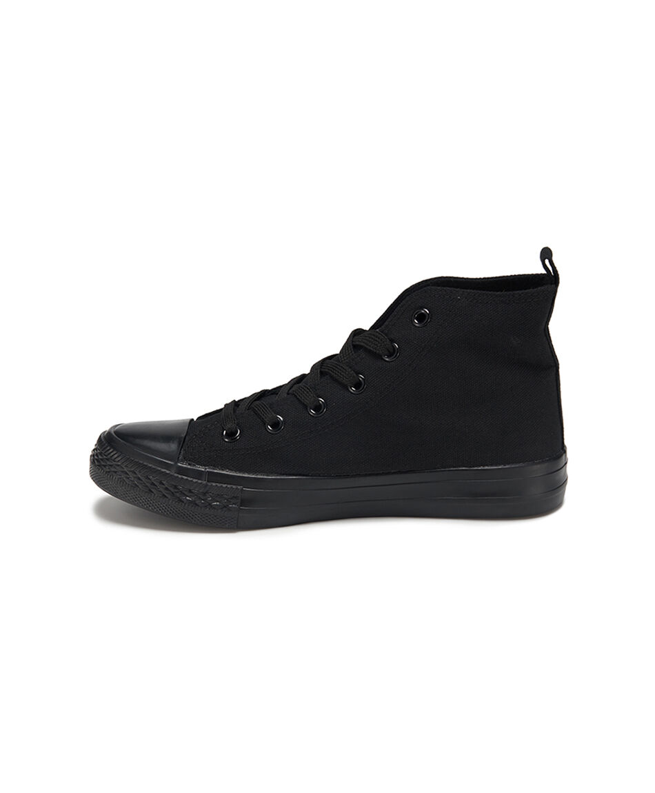 Zapatilla mujer lona negra