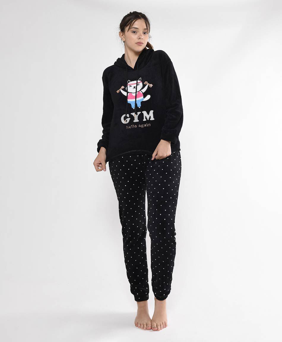 Pijama mujer polar gatito