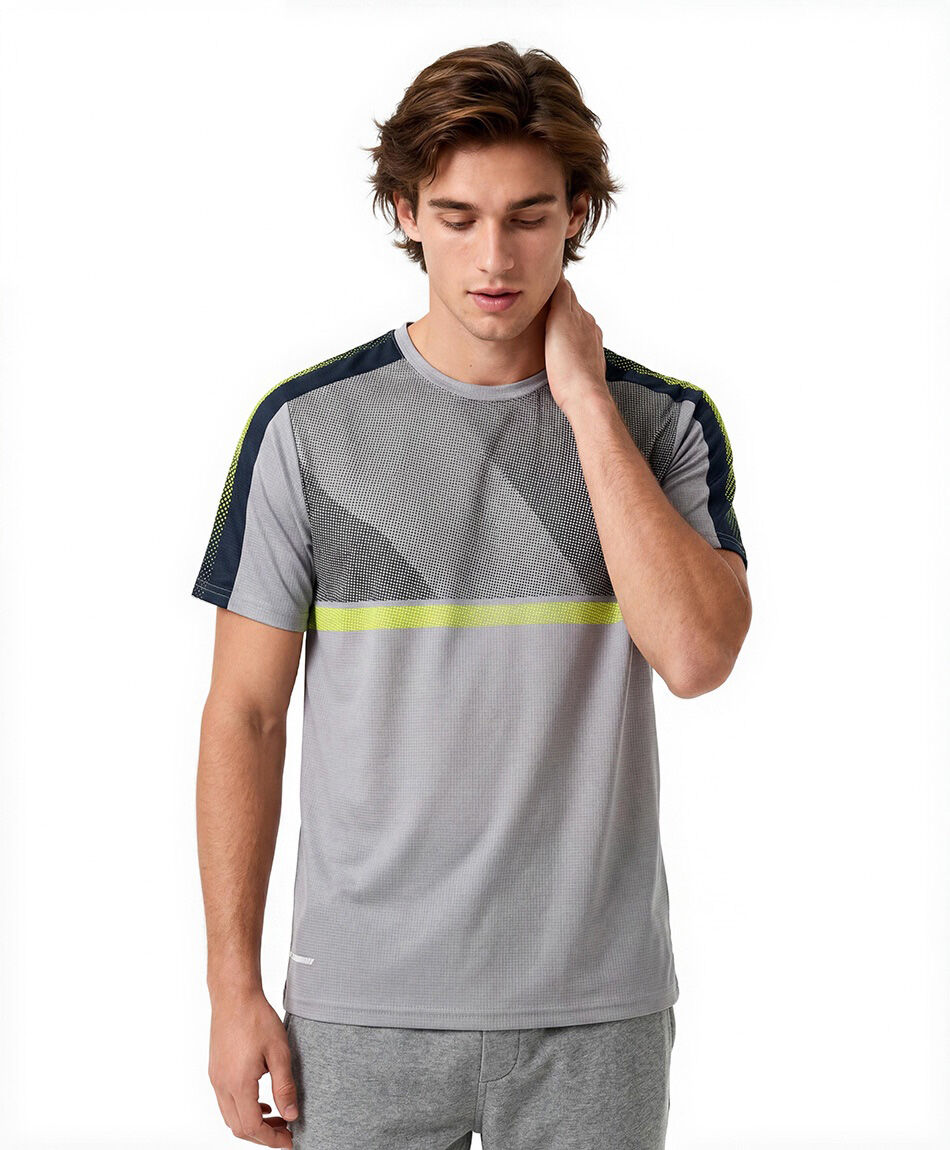 Polera deportiva hombre dise&ntilde;o mix