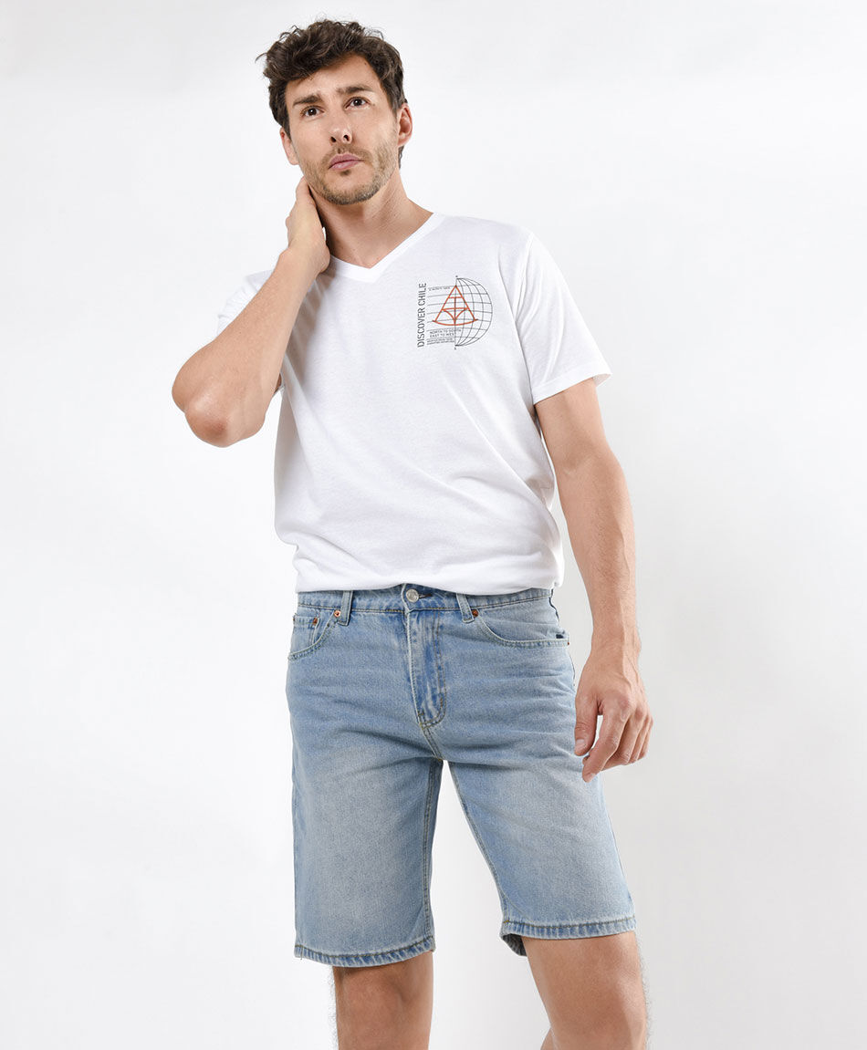 Bermuda hombre denim cl&aacute;sica