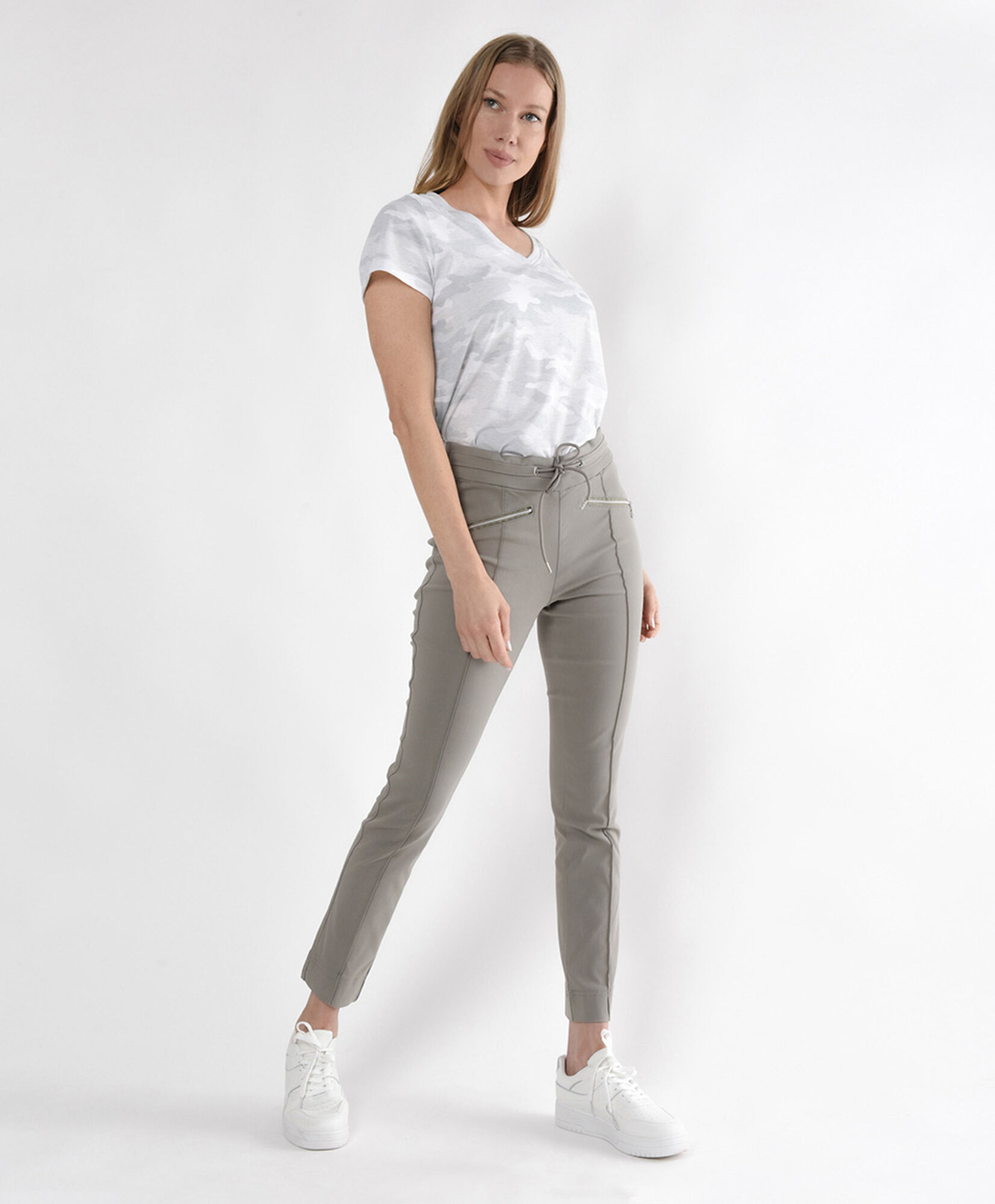Pantalón mujer semi formal cordón slim fit Pantalón mujer semi formal cordón slim fit