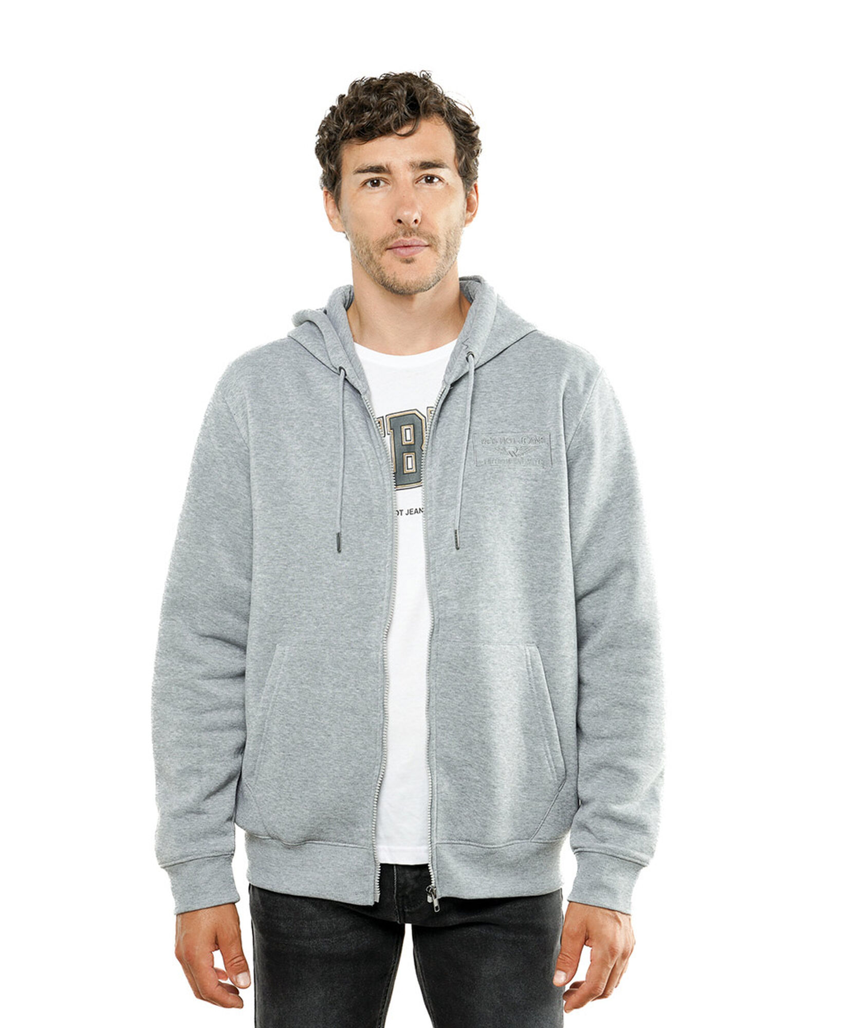 Polerón hombre liso cierre entero Polerón hombre liso cierre entero