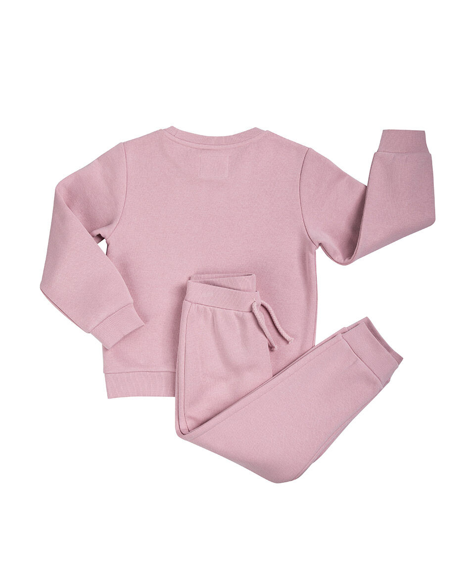 Set buzo beb&eacute; wild rosado