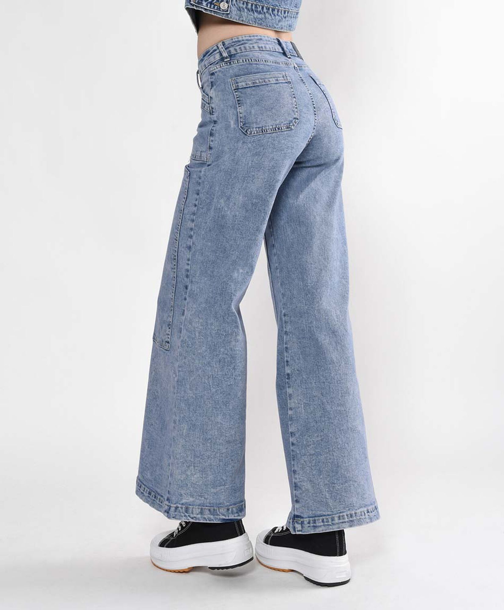 Jeans mujer wide parches Jeans mujer wide parches