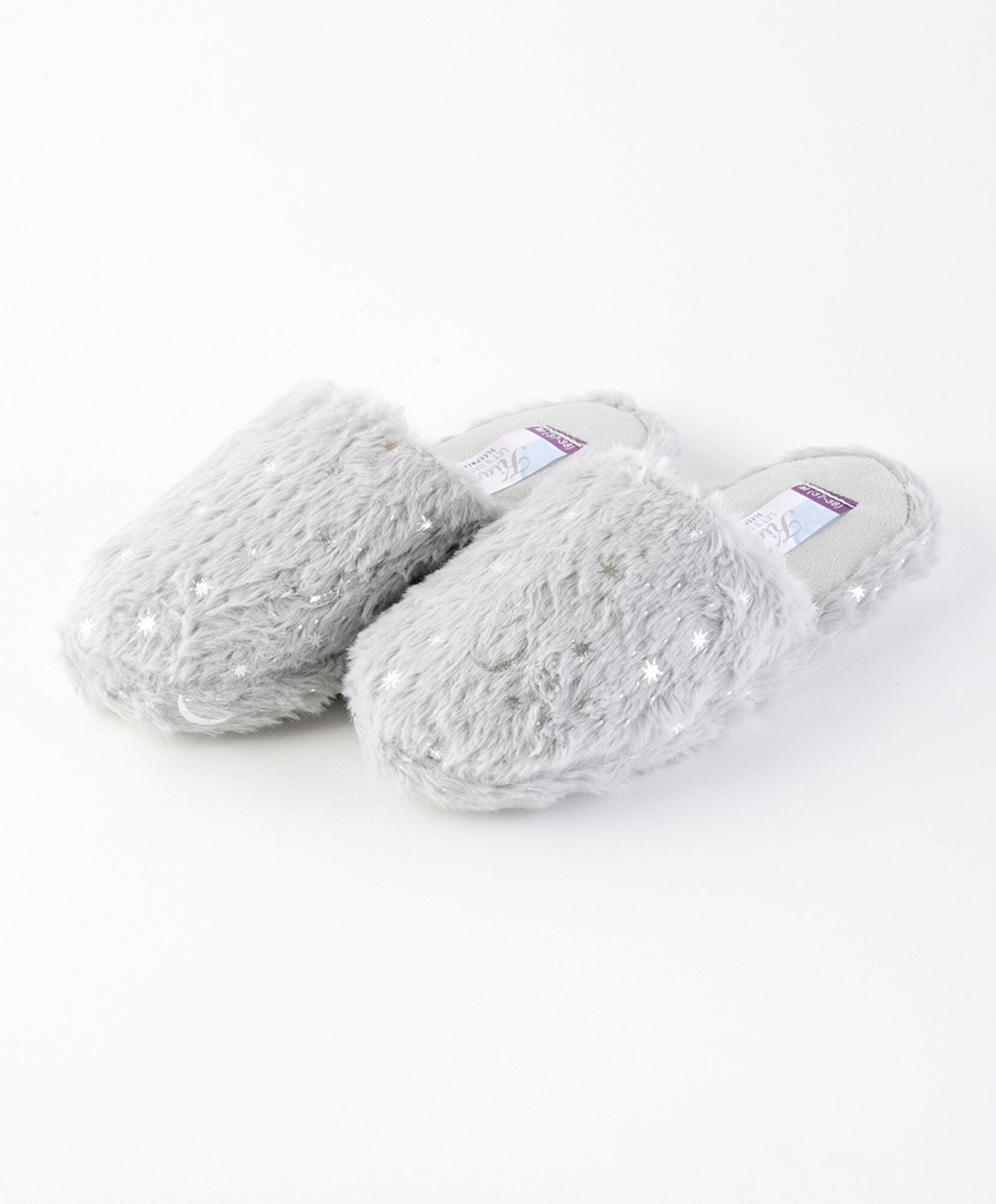 Pantufla mujer coral brillos gris Pantufla mujer coral brillos gris